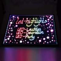  Deko Leuchtschild Reklametafel 80 x 60 cm mit Controller, 7 Led Farben Leuchttafel Werbeschild