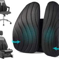 Sunix ágyékpárna, hátpárna lélegző 3D hálóval, deréktámasz az autóüléshez, irodai szék, tolószék, ergonomikus kialakítás a hátfá