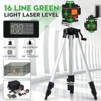 4D-laserwaterpas 16-lijns kruislijnlaser Groene laserlijn Zelfnivellerend statief