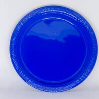 AMSCAN disposable party plates set of 10 approx. 18cm, blue