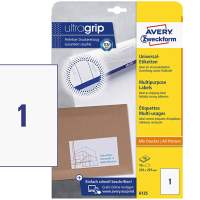 AVERY ZWECKFORM universal labels 210x297mm white 10 pieces