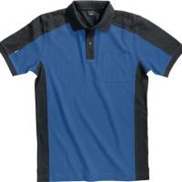 FHB polo shirt Konrad size m royal blue-black 65% cotton/35% PES 300 g/sqm