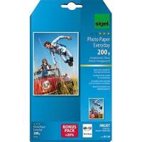 Sigel photo paper Everyday-plus IP719 DIN A6 200g white 72 sheets/pack.