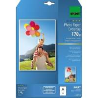 Sigel photo paper Everyday-plus IP713 DIN A4 170g white 20 sheets/pack.