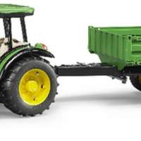 Brother tractor John Deere 5115M with side wall trailer