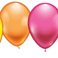 Luftballons rund neon 8 Stück, Umfang 75-80 cm, 1 Set