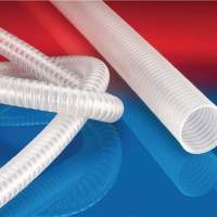 Suction conveying hose (FDA) BARDUC® PUR-INOX 382 FOOD-AS ID 75mm OD 83mm L.10m