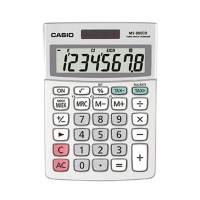 CASIO pocket calculator MS-88ECO-W-EH 10x14cm 8-digit silver-grey