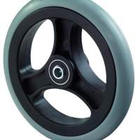 Puncture-proof rubber wheel, Ø 100 mm, width: 32 mm, 50 kg