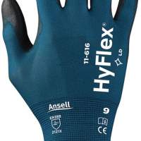 Handschuhe HyFlex® 11-616 Gr 7 grünblau/schwarz Nylon m.Polyurethan Kat II 12er