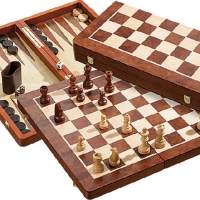 Chess Backgammon Checkers Set