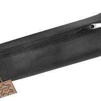 RHEITA pencil case leather black 10 pieces